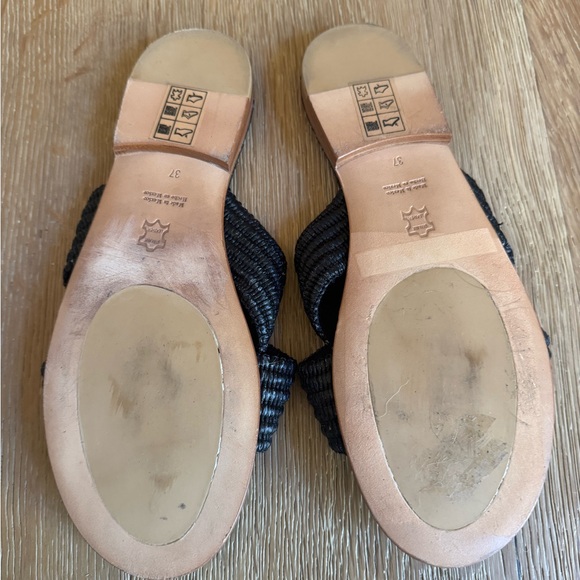 Jenni Kayne Raffia Crossover Sandals Sz 6 worn once price firm! - Picture 4 of 6